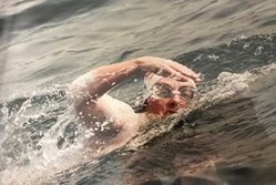 Barb swimming the English Channel