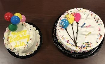 The birthday cakes