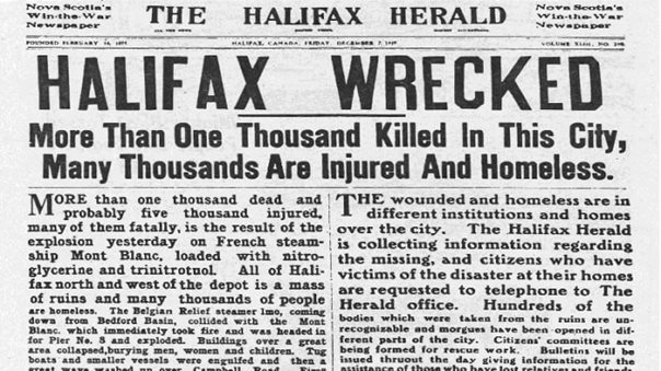 Halifax Herald front page