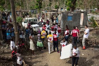 Red Cross volunteers spring into action in a rural setting