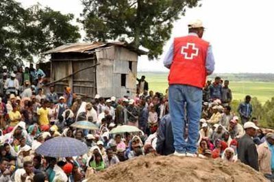 A Red Cross member in Ethiopia