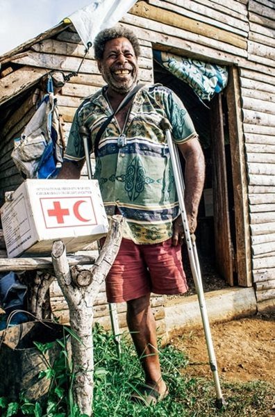 Thanks to Vanuatu Red Cross, people with disabilities such as Karie are one of the groups given the highest priority in their recovery operation