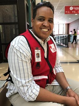 Omar Abduhalli, a Canadian Red Cross volunteer