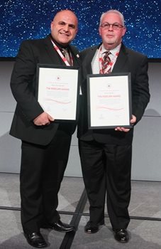 Receiving Canadian Red Cross Rescuer Award for their quick-thinking actions