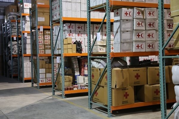 Pre-positioned supplies, like the ones in this warehouse, are an important part of being ready for a