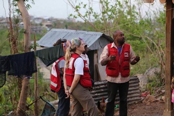 Dr Lynda Redwood-Campbell, assessing condition of homes and clinics with IFRC team, days after Hurricane Matthew hit Haiti