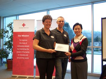 Safe + Sound Receiving Red Cross Partners in Humanity Award in 2011