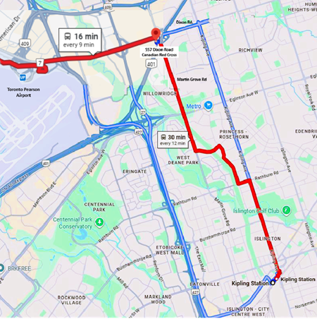 A screenshot of map indicating