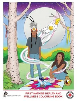 The front cover of the new First Nations Health and Wellness Colouring Book